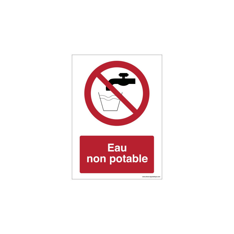 Panneau Eau Non Potable ISO 7010 | Signalétique Sécurité