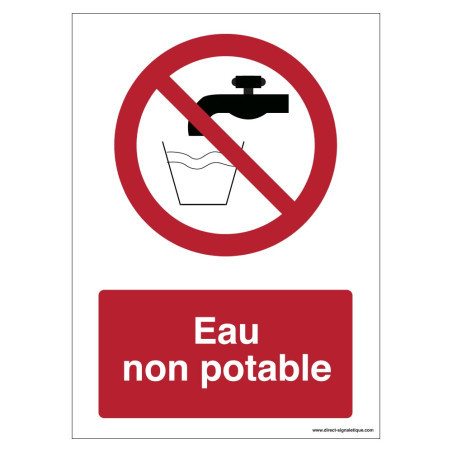 Panneau Eau Non Potable ISO 7010 | Signalétique Sécurité