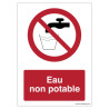 Panneau Eau Non Potable ISO 7010 | Signalétique Sécurité