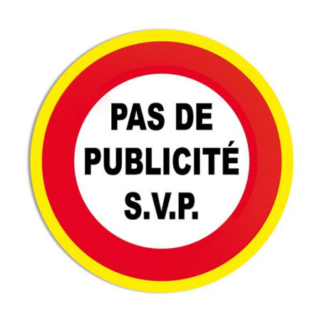 Panneau Interdiction Publicité Svp | Signalétique B2B