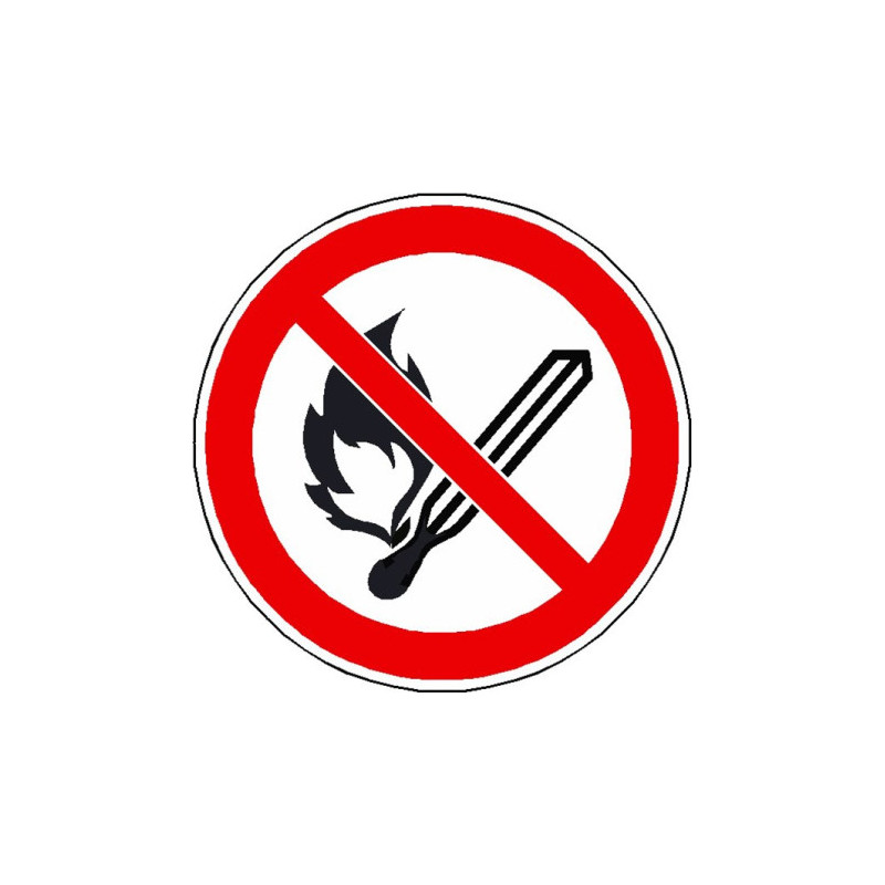 Panneau Flammes Nues Interdites ISO 7010 | Sécurité Pro