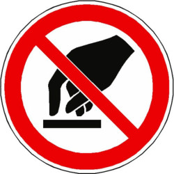 Panneau Interdiction de Toucher ISO 7010 | Zone-Print.fr
