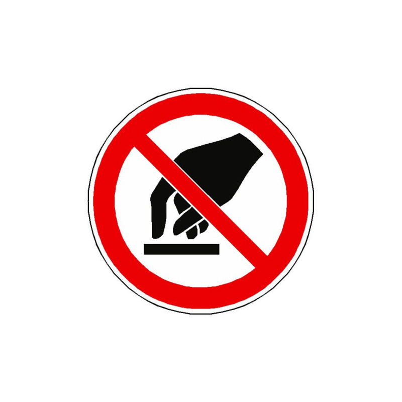 Panneau Interdiction de Toucher ISO 7010 | Zone-Print.fr