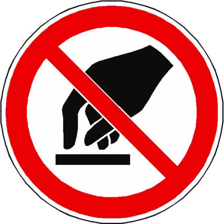 Panneau Interdiction de Toucher ISO 7010 | Zone-Print.fr