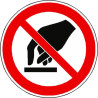 Panneau Interdiction de Toucher ISO 7010 | Zone-Print.fr