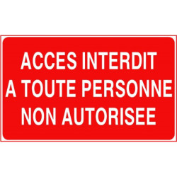 Panneau Accès Interdit Non Autorisé | Signalétique Pro