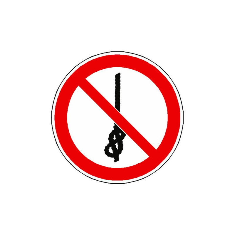 Panneau Interdiction Noeuds Corde P030 | Sécurité Travaux