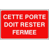 Panneau Obligation Porte Fermée | Sécurité Industrielle B2B