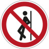 Panneau Interdiction de S'Appuyer | Signalétique Sécurité ISO