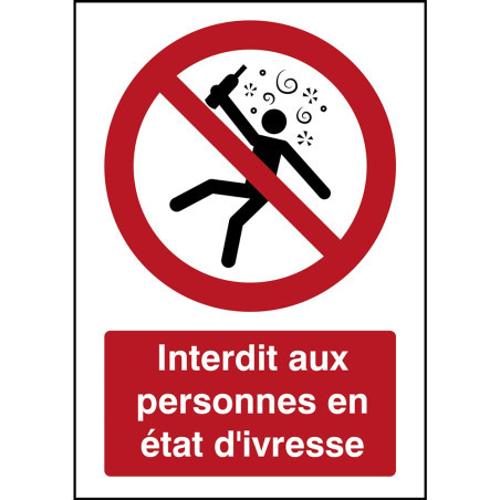 Signalétique Interdit Ivresse | Norme ISO EN 7010 | Pro