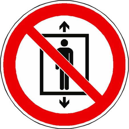Panneau Interdiction Ascenseur Personnes | Zone-Print.fr
