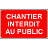 Panneau Interdit au Public Chantier | Sécurité Pro