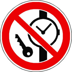 Signalétique Interdiction Montres & Métaux | Zone-Print.fr
