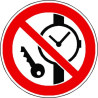 Signalétique Interdiction Montres & Métaux | Zone-Print.fr