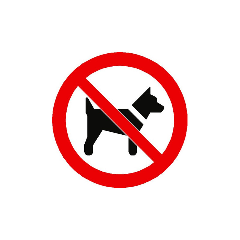 Panneau Interdit aux Chiens ISO 7010 | Signalétique Pro Zone-Print