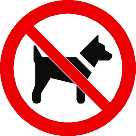 Panneau Interdit aux Chiens ISO 7010 | Signalétique Pro Zone-Print
