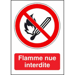 Panneau Flamme Nue Interdite | Signalisation Sécurité B2B