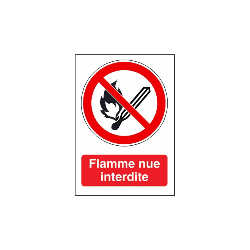Panneau Flamme Nue Interdite | Signalisation Sécurité B2B