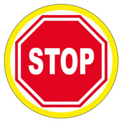 Panneau STOP Industriel Fluo - Sécurité & Accès Zone-Print