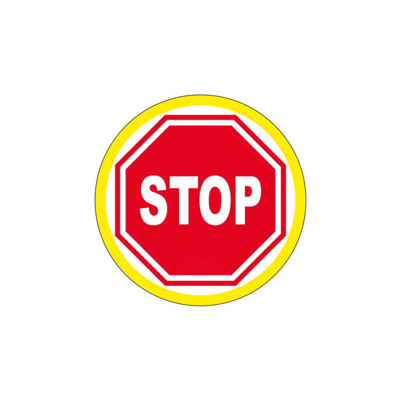 Panneau STOP Industriel Fluo - Sécurité & Accès Zone-Print