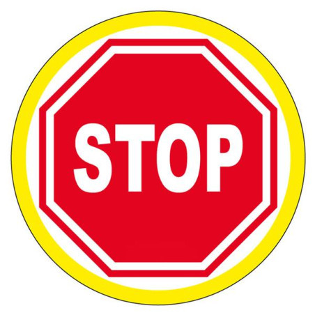 Panneau STOP Industriel Fluo - Sécurité & Accès Zone-Print
