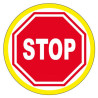 Panneau STOP Industriel Fluo - Sécurité & Accès Zone-Print
