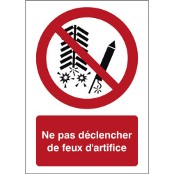 Panneau Interdiction Feux d'Artifice ISO 7010 | Zone-Print