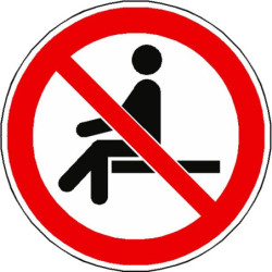 Panneau Interdiction de S'asseoir ISO 7010 | Zone-Print