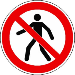 Panneau Passage Piéton Interdit | Signalisation Pro Zone-Print