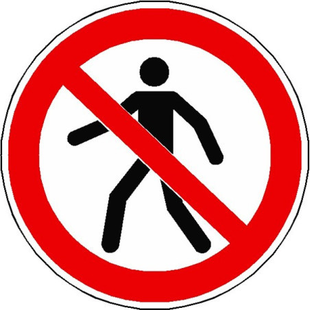 Panneau Passage Piéton Interdit | Signalisation Pro Zone-Print