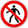 Panneau Passage Piéton Interdit | Signalisation Pro Zone-Print