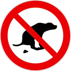 Panneau Déjection Canine Interdite | Signalétique Pro Zone-Print