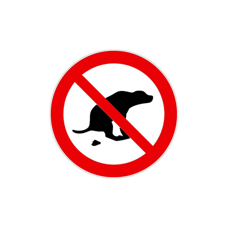 Panneau Déjection Canine Interdite | Signalétique Pro Zone-Print