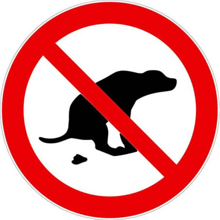 Panneau Déjection Canine Interdite | Signalétique Pro Zone-Print