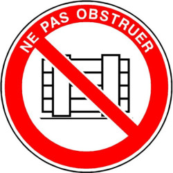 Signalétique Ne Pas Obstruer | Sécurité Industrielle Zone-Print