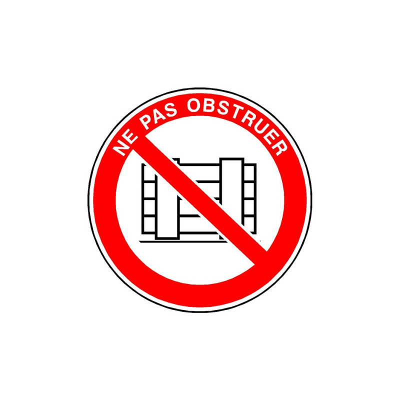 Signalétique Ne Pas Obstruer | Sécurité Industrielle Zone-Print
