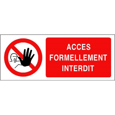 Panneau Accès Interdit | Signalétique Sécurité Zone-Print
