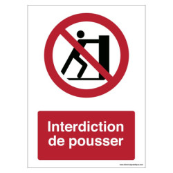 Panneau Interdiction de Pousser P017 ISO 7010 | Zone-Print
