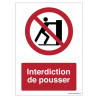 Panneau Interdiction de Pousser P017 ISO 7010 | Zone-Print