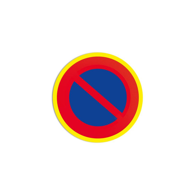 Panneau Interdiction Stationner BTP | Liseré Fluo | Zone-Print