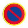 Panneau Interdiction Stationner BTP | Liseré Fluo | Zone-Print