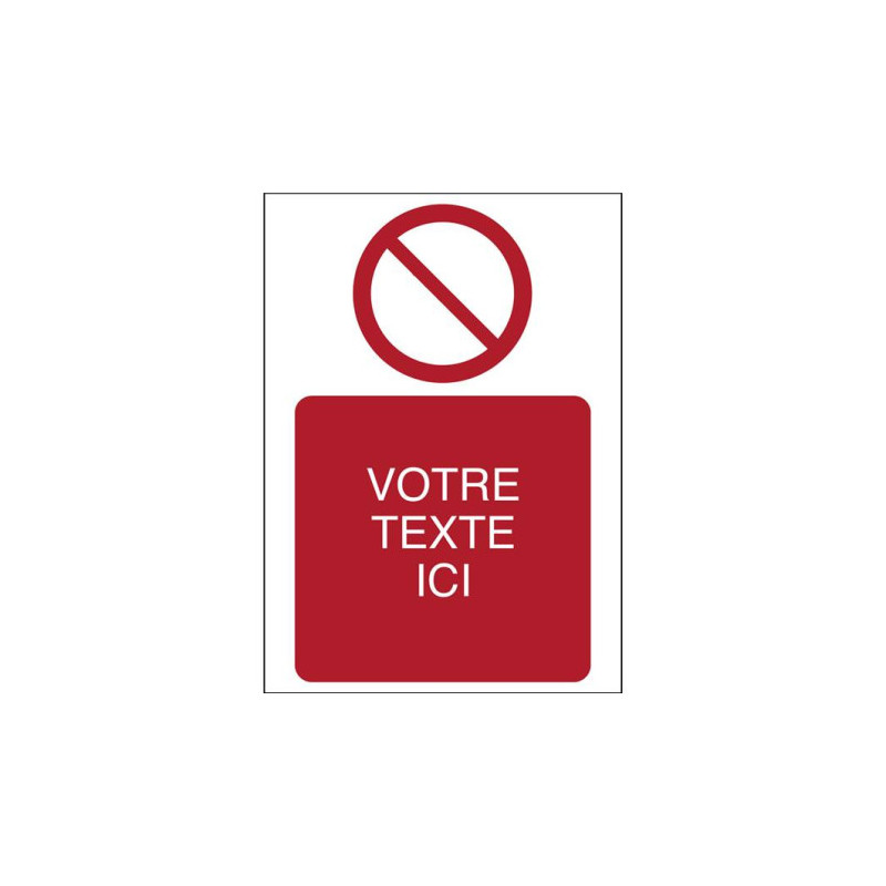 Signalétique Interdiction de Fumer Personnalisée ISO 7010