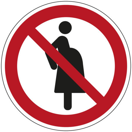 Panneau Interdit Femmes Enceintes | ISO 7010 | Zone-Print