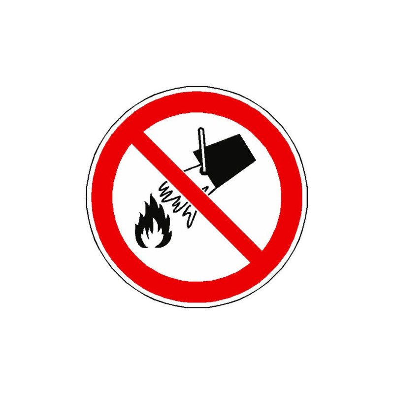 Panneau Interdiction Éteindre Eau P011 | Signalétique Incendie