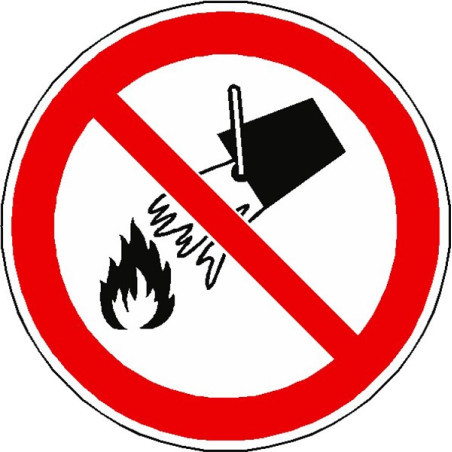 Panneau Interdiction Éteindre Eau P011 | Signalétique Incendie