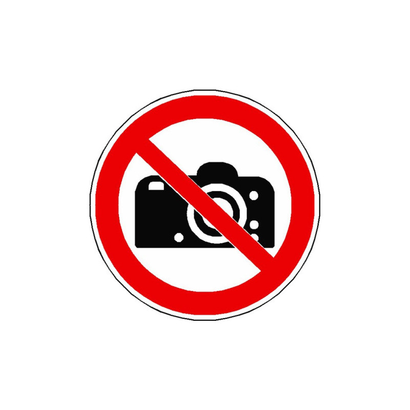 Panneau Interdiction de Photographier ISO 7010 P029 | Zone-Print