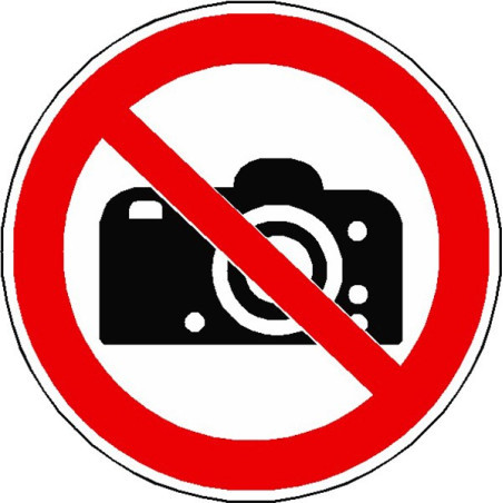 Panneau Interdiction de Photographier ISO 7010 P029 | Zone-Print