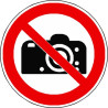 Panneau Interdiction de Photographier ISO 7010 P029 | Zone-Print