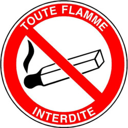 Panneau Flamme Interdite | Sécurité Industrielle Zone-Print