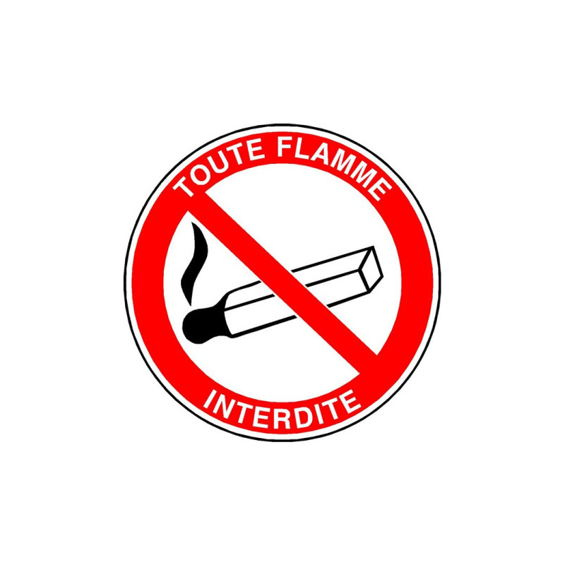Panneau Flamme Interdite | Sécurité Industrielle Zone-Print